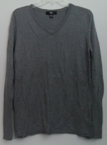 Mossimo XXL Lightweight Sweater Gray Long Sleeve Pullover Nylon Rayon 36"B 25"L