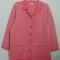 Christopher & Banks Womens Medium Pink Oeange Coral Silk Jacket Patch Pockets