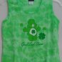Freeze Care Bears Good Luck Charm Bear Green Clover Tie Dye Juniors Medium Shirt