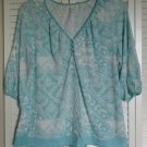 Relativity 2X Lightweight 4 Cloth Button V-neck Rough Cut Rolled @ Bottom of Top