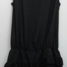 Apostrophe NWT Black Onyx Ruffle Dress XL Sleeveless Studded Belt Poly Lining