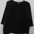 Route 66 Get Your Kicks Plus 1X Black Knit with Hook & Eye Loop Front Neckline