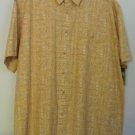 St. John's Bay Mens XL Yellow Fish Button Down NWT Trekker Crosshatch (1XL)