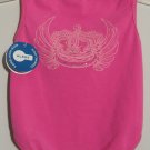 Planet Petco LuvGear Heat Alert Technology Silver Stud Pink Winged Crown Dog Tee