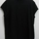 Jones New York  Black XL Cap Sleeve Pullover Sweater Top 100% Merino Wool