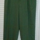 NWT Christopher & Banks Size 12 Short Olive / Army Green Rayon & Polyester Pant
