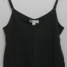 Jones New York L Large Rayon Spandex Dark Forest Green Adjustable Strap Tank Top