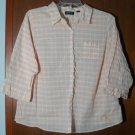 Avenue 22/24 Plus 3X Size Orange Yellow Pink Crosshatch Pattern Butterfly
