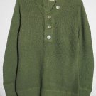 Natural Reflections Womens Pullover Sweater Ribbed Endings Oyster Shell Buttons