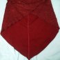 City Triangles Long Halter Size Large Dress Red Glitter Sparkly w Cut-Away Hem L
