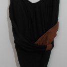 Studio Works One Piece Black Brown Crossover Pattern Swimsuit SW Size 12