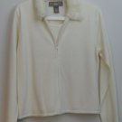 Norton McNaughton Petites PL Zip 2fer Sweater Faux Fur Collar Scoop Neck Acrylic
