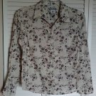 Columbia Sportswear Company Womens Large Snap Down Floral Lightweight Blouse