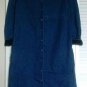 Talbots Size 10 Blue Denim Button Down Coat Dress w/ Chest Pocket & Black Trim