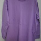 All American Comfort Plus 1X Purple Pullover Knit Top Bracelet Length Sleeves