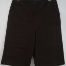Bay Studio Khakis Capri Cut Pants Shorts Jorts Brown 2 Pockets Front Zip & Hook