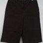Bay Studio Khakis Capri Cut Pants Shorts Jorts Brown 2 Pockets Front Zip & Hook