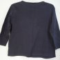 Old Navy Navy Blue Medium Long Sleeve Snap Down 100% Cotton Knit Top