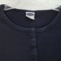 Old Navy Navy Blue Medium Long Sleeve Snap Down 100% Cotton Knit Top