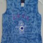 Freeze Care Bears Grumpy Bear Blue Purple Stars Tie Dye Juniors Medium Tank Top
