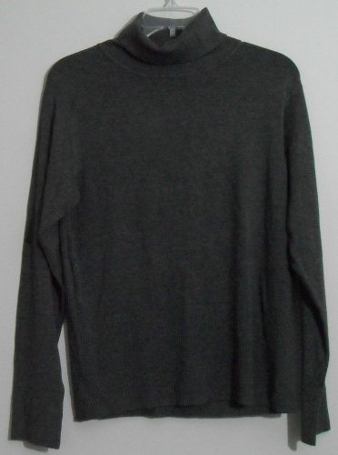 Focus 2000 XL Gray Rayon Nylon Spandex Turtleneck Sweater Ribbed Neck & Bottoms