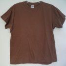 Gildan Activewear Famous-T Cotton Brown Crew Neck Brown Short Sleeve Casual Top