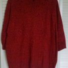 Venezia OSFA Vintage Retro 100% Acrylic Red Black Pullover Sweater Button Decor