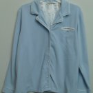 Jasmine Rose Intimates by Morsam Fashions Sky Blue Fleece Full Button Front Top