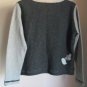 Eddie Bauer 100% Lambs Wool Pullover Notch Neck Sweater w/ Floral Leaf Patches M