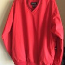 IZOD XFG Red Packable Golf Windshirt Pullover w/ Locker Loop Zip Pockets Medium