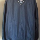 IZOD XFG Black Packable Golf Windshirt Pullover / Locker Loop Zip Pockets Medium