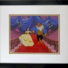 Signed Paige O'Hara Robby Benson Voice Belle Disney sericel Beauty Beast cel NEW