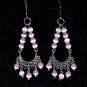 Earrings with cat's-eye and silver earwires