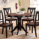Round Cherry/Black Finish 5pc Dining Set - FREE DELIVERY IN SOUTHERN CALIFORNIA