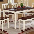 White/Cherry Rectangular Dining Set w/ Bench - FREE DELIVERY IN SOUTHERN CALIFORNIA