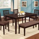 Eaton II Espresso 6pc Bench Dining Set - FREE DELIVERY IN SOUTHERN CALIFORNIA