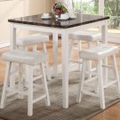 White Finish 5pc Counter Height Dining Set - FREE DELIVERY IN SOUTHERN CALIFORNIA