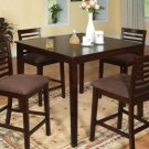 Eaton II Espresso Finish 5pc Counter Height Dining Set - FREE DELIVERY IN SOUTHERN CALIFORNIA