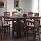 Warm Medium Walnut Finish 9pc Counter Height Dining Set - FREE DELIVERY IN SOUTHERN CALIFORNIA