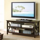 TV Stand Covered in Medium Veneer w/ X Accents - FREE DELIVERY IN SOUTHERN CALIFORNIA