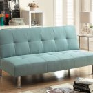 Dewey Blue, Green, or Ivory Flax Fabric Futon Sofa - FREE DELIVERY IN SOUTHERN CALIFORNIA