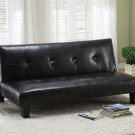 Idalia Black Leatherette Futon Sofa - FREE DELIVERY IN SOUTHERN CALIFORNIA