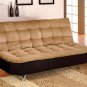 Mancora Microfiber Tan & Black Futon Sofa - FREE DELIVERY IN SOUTHERN CALIFORNIA