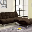 Maybelle Chocolate Padded Corduroy Futon Sofa  - FREE DELIVERY IN SOUTHERN CALIFORNIA