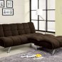 Maybelle Chocolate Padded Corduroy Futon Sofa  - FREE DELIVERY IN SOUTHERN CALIFORNIA