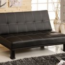 Quinn Black Leatherette Futon Sofa - FREE DELIVERY IN SOUTHERN CALIFORNIA