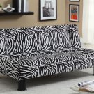 Zebria Zebra Print Fabric Futon Sofa - FREE DELIVERY IN SOUTHERN CALIFORNIA