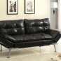 Benik Black Leatherette Futon Sofa - FREE DELIVERY IN SOUTHERN CALIFORNIA