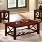 Deep Mahogany Finish 3pc Coffee Table Set - FREE DELIVERY IN SOUTHERN CALIFORNIA