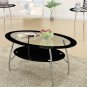 Rounded Glass Top & Metal 3pc Coffee Table Set - FREE DELIVERY IN SOUTHERN CALIFORNIA
